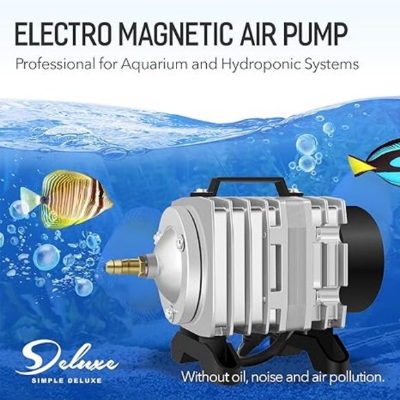 Simple Deluxe 602 GPH Air Pump 18W 38L/min Silver - Picture 1 of 3